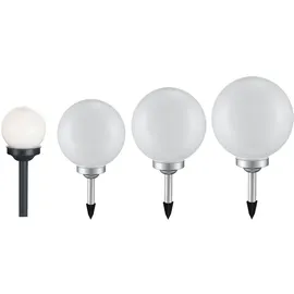 ETC Shop Solarkugel für Außen Solarleuchte Kugel Garten Kugelleuchte Solar LED Gartendeko, mit Erdspieß Leuchtdauer ca. 6-8 Stunden, 10 15 20 25 cm, 4er Set