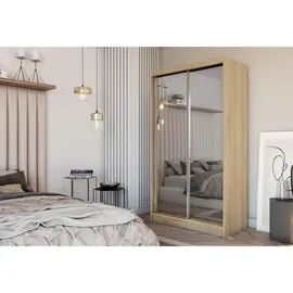 masseno Schwebetürenschrank BELLINA 120 x 216 x 61 cm Braun