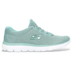 Skechers für Damen. 12985 Turnschuhe Summits türkis (38), Blau, Stoff, Wohnung, Schnürsenkel, Sportlich, Grün, Sportbekleidung, Multisport