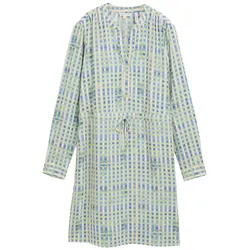 TOM TAILOR Damen Kleid mit Muster, grün, Kariert, Gr. 36