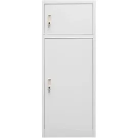 vidaXL Sattelschrank Hellgrau 53x53x140 cm Stahl