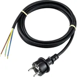 Sygonix SY-5043464 Strom Anschlusskabel Schwarz 3.00 m