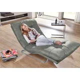 W.Schillig Relaxliege daily dreams Polyester 95 x 91 x 170 cm grau mit Kissen