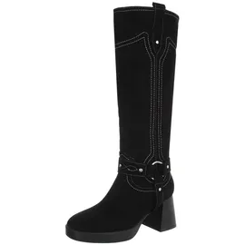 Ital-Design High-Heel-Stiefel Damen Schwarz 36