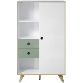 Boxxx INTER-FURN Adelaide Modernes Design Grün, Weiß Hochglanz, 90 x 153 x 40 cm