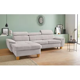 exxpo - sofa fashion Ecksofa EXXPO - SOFA FASHION "Enya, aufwendige Detailverarbeitung, hoher Sitzkomfort, bequem, L-Form", silber, B:280cm H:79cm T:167cm, Luxus-Microfaser Vintageoptik (100% Polyester);Webvelours (92% Polyester, 8% Nylon), Sofas, Ecksofa, inkl.