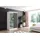 altdecor Schiebetürenschrank Vilan 120 x 215 x 61 cm Weiß/Schwarz