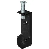 Gedotec Decken-Schrankrohrlager | 1 Stück Kleiderstangen-Halterung Metall | OVAL | Aufhängung für Schrankstangen & Garderobenstangen Chrom | Made IN Germany |Schrankrohr-Halter mit Schraube M6 x 28mm