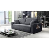 Küchen-Preisbombe Sofa Couch Schlafsofa Wohnlandschaft Schlaffunktion 3-Sitzer Lincoln Cord Grau