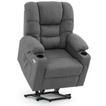 MCombo Relaxsessel 7550 Polyester 80 x 100 x 90 cm Grau elektrisch mit Relaxfunktion