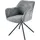 Riess-Ambiente Stuhl VERONA - grau Strukturstoff mit Armlehne Metallbeine schwarz drehbar