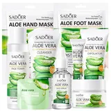 Aloe Vera Gesichtspflege Set 9tlg Hautpflege Geschenkset Sanfte Reinigung