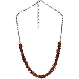 Steuer Ohrhänger Set aus Collier und Ohrhänger Bernstein braun MPNR one-size
