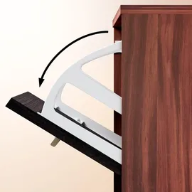 CASARIA Schuhschrank 61 x 115 x 24 cm wenge/schwarz