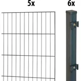 garden n more Einstabmattenzaun 200 x 125 cm Anthrazit/Schwarz