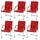 Proregal Konferenzstuhl Sammy Textil Rot 6er Set
