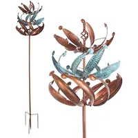 Lemodo Windrad in Kupfer, Gartendeko, 221 cm hoch