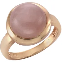 ZEEme 925 Sterling Silber rosé-vergoldet mit echtem Rosenquarz 12mm