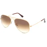 Ray-Ban RB 3025 AVIATOR Unisex-Sonnenbrille Vollrand Pilot Metall-Gestell, gold