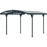 CANOPIA Carport Atlas 5000 2,90 x 4,95 m grau mit Tonnendach und Polycarbonat