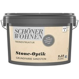 SCHÖNER WOHNEN-Farbe Trendstruktur Grundfarbe Stone-Optik  (Sandstein, 2,5 l, Konservierungsmittelfrei)