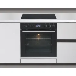 HANSEATIC Induktions Herd-Set "HBCO7210A1+HI46074CA", A+ (A+++-D), schwarz, Herdsets, Das Wasser sehr schnell zum Kochen bringen, dank Induktion