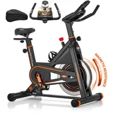 DMASUN Heimtrainer Fahrrad Profi, Leises Hometrainer Fahrrad mit magnetischem Widerstand, Wartungsfreier Ergometer Heimtrainer mit LCD-Monitor, Idoor Bike mit weichem Sitzbezug, 160kg Belastbar