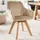 Riess-Ambiente Drehbarer Stuhl LIVORNO champagner greige Samt Buchenholz Esszimmerstuhl Küchenstuhl