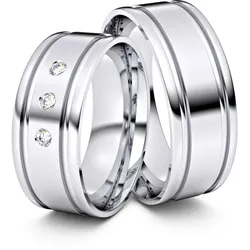 Partnerringe / Freundschaftsringe Norderstedt 925er Silber - 7984