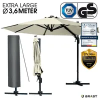Brast Alu Ampelschirm Ø360cm beige