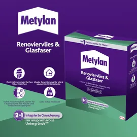 Metylan Renoviervlies & Glasfaser Tapetenkleister 500 g Transparent
