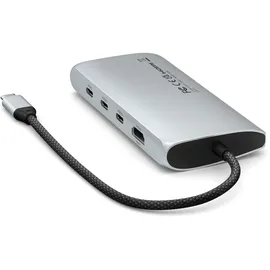 Satechi USB-C Multiport Adapter 8K mit Ethernet V3 Adapter Silber