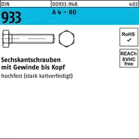 Industrial Quality Supplies DIN 933 Sechskantschraube VG M14x30 Edelstahl