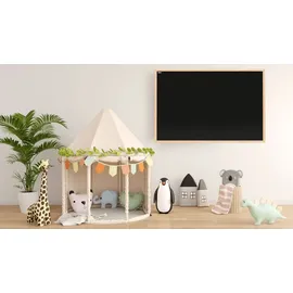 ALLboards Kreidetafel mit Naturholzrahmen 80x50cm, - Schwarz,