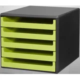 M&M Schubladenbox 28,5 x 35,7 x 26,0 cm 5-tlg. grün