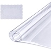 Tischfolie Tischschutz Transparent 1,5 mm Dicke, Tischschutz-Folie PVC 613 x 922 mm Rechteckige Tischdecke Tischfolie Abwaschbar Verschleißfest Hitzebeständig wasserdichte Tisch-Schutzfolie