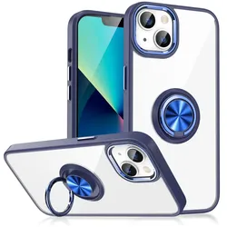Schutz Handy Hülle für Apple iPhone 15 Plus Case Cover Ring Halter Bumper Etuis