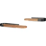 Riess-Ambiente Wandregal 2er Set 60 x 0 x 0 cm Schwarz