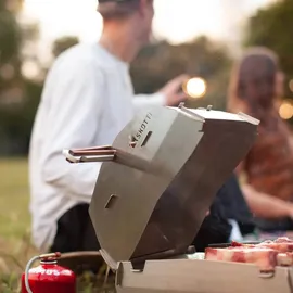 Skotti Edelstahldeckel Cap inkl. Grillzange und Tasche