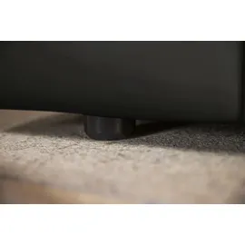W.Schillig Couch Leder 3-Sitzer Schwarz