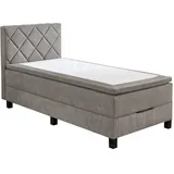 Die Möbelfundgrube Boxspringbett 100 x 200 cm H3 Grau