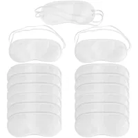 15 Stück Teiliges Einweg Schlafaugenmasken aus Weißem Polyester, Augenbinden Kinder, Schlafmaske, DIY Atmungsaktive Schlafmasken, Augenbinde Schlafen, für Mittagspausen, Geschäftsreisen und Partys