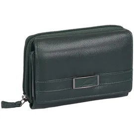 LEMONDO große Lederdamenbörse mit Reßverschluss Lemondo, dunkelgrün