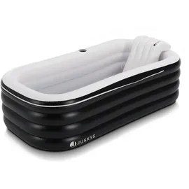 Juskys Aufblasbare Badewanne M - Outdoor Wanne faltbare, mobile Eistonne mit Rückenlehne