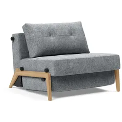 Sessel INNOVATION LIVING TM "CUBED Schlafsessel", grau (granit), B:98cm H:79cm T:98cm, Sessel, Frontauszug, sehr platzsparend, abgewinkelt Sitzen - waagerecht Liegen