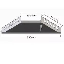 Duschablage ohne bohren, 130 x 380 x 175 mm - Trapez - Art. 12685