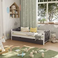 VitaliSpa Kinderbett Jessica 80 x 160 cm Massivholz grau/weiß