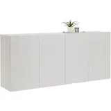 hom'in Hom`in Sideboard, Weiß, Holzwerkstoff, 6 Fächer, 180x80x42 cm, hängend, Wohnzimmer, Kommoden, Sideboards,