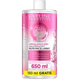 Eveline Cosmetics Eveline Facemed HYPOALLERGENE HYALURON-MIZELLENFLÜSSIGKEIT 650ML