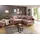Home Affaire Ecksofa »Rice L-Form, B: 223 cm« Set: Sofa & Hocker, mit 3 Zierkissen, Federkern, rosa